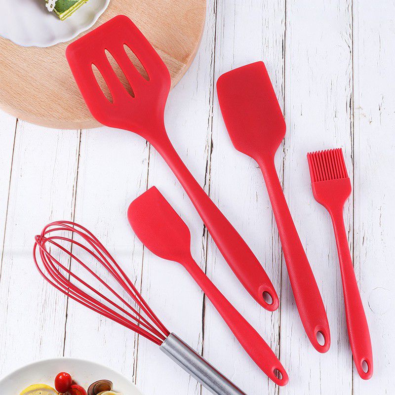 Set Spatula Peralatan Masak Sutil Silikon Non Stick Cooking Tools Isi 5