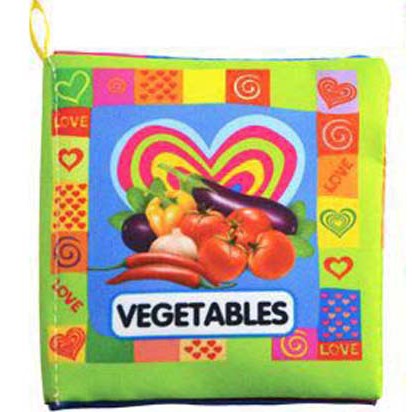 Mainan Bayi Buku Kain Edukasi 6pcs/set - Baby Toy Book set-1 vegetable