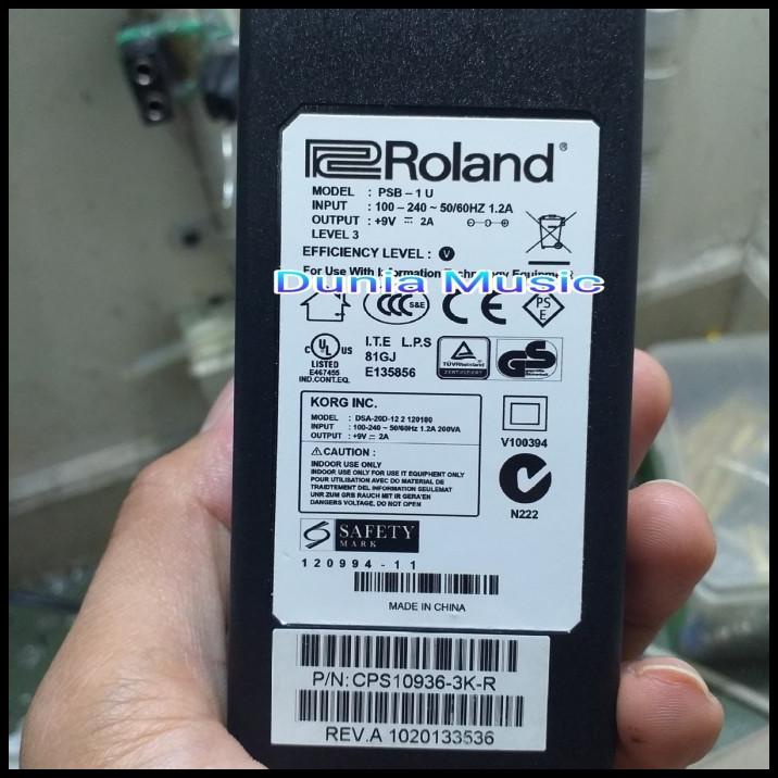 Ac Adaptor Roland Keyboard Dc 9V Pengganti Dari Tipe Psb-120 &amp; Psb-1U