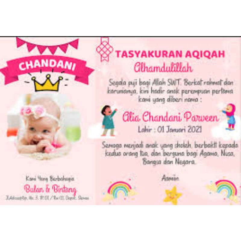 Bendera aqiqah bayi