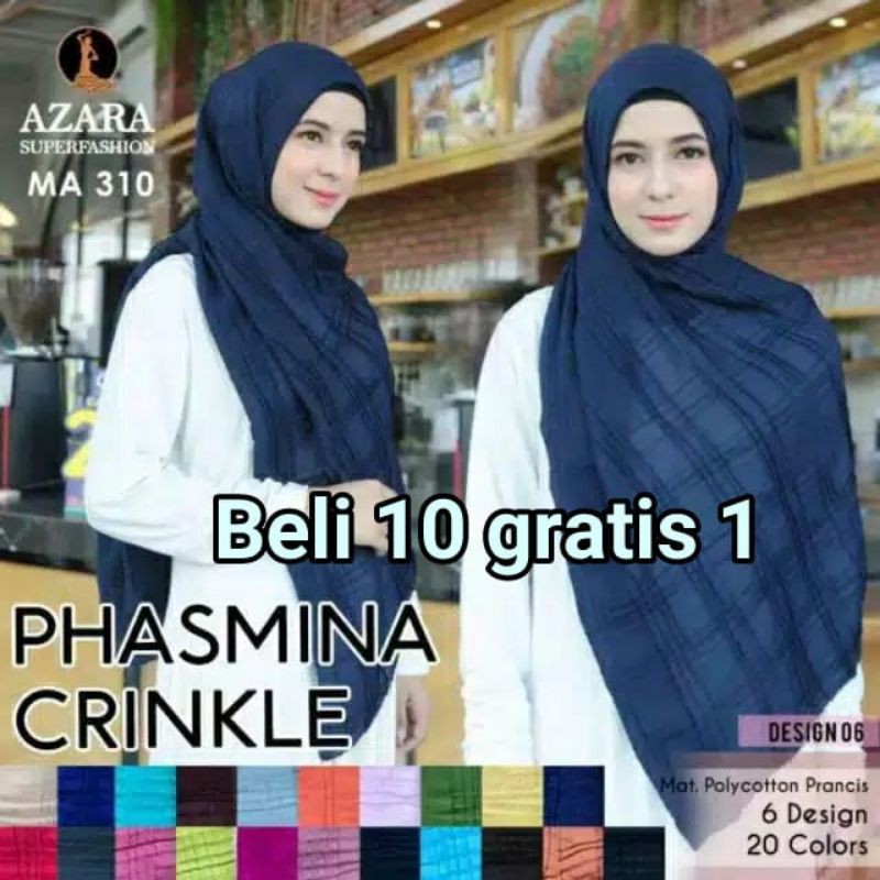 Pashmina crinkle plisket Alzara