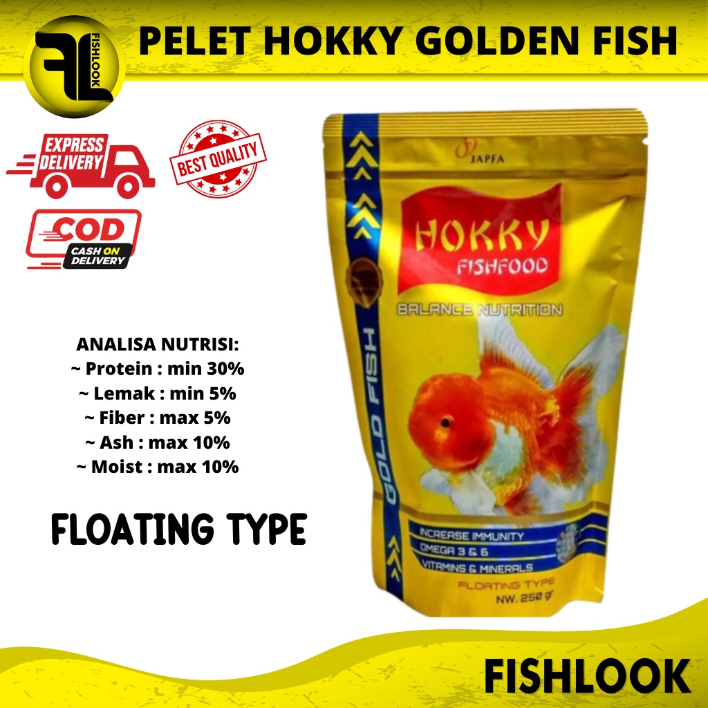 Hokky Balance Nutrition Floating Type 100g Pakan Ikan Koki Gold Fish Makanan Ikan Goldfish