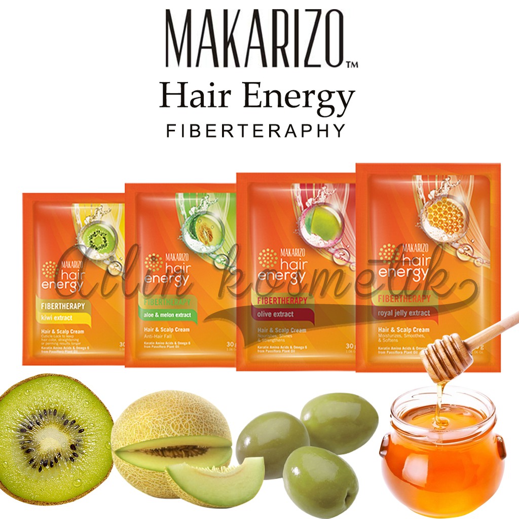 MAKARIZO Hair Energy Creambath Sachet 30ml 60ml | Makarizo Fibertherapy BY AILIN