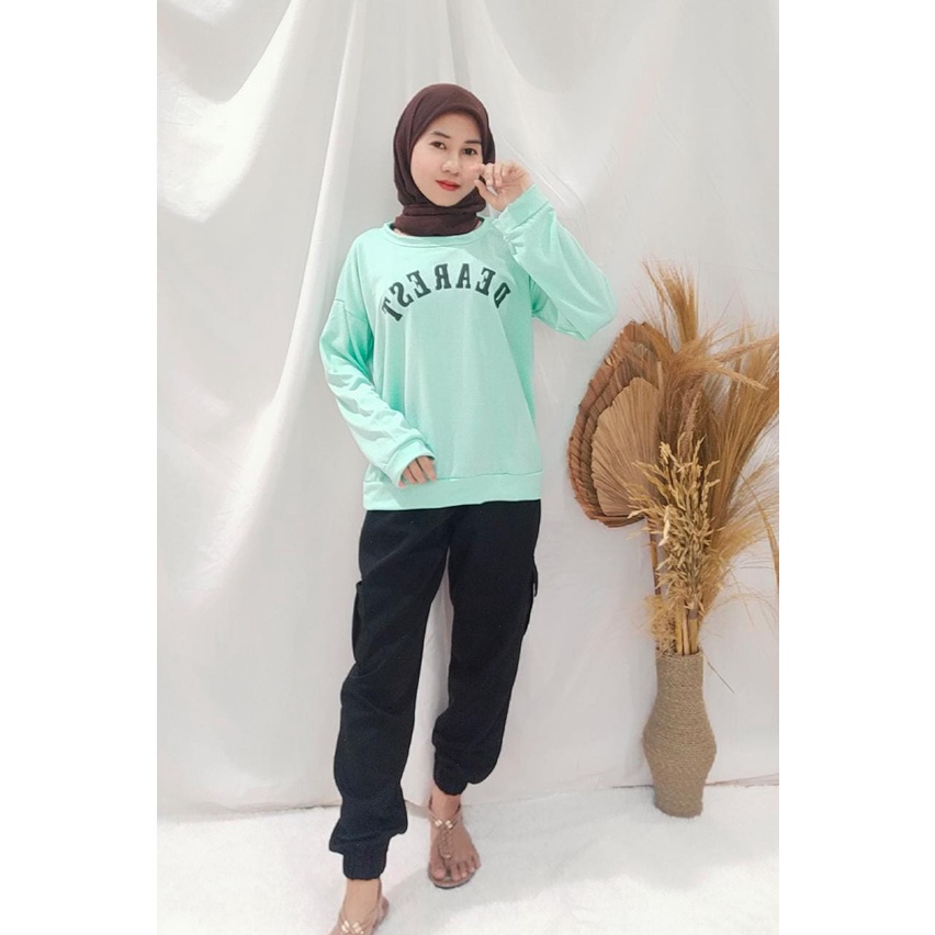 FC - DEAREST OVERSIZE SWEATER - SWEATER OBLONG CREWNECK WANITA