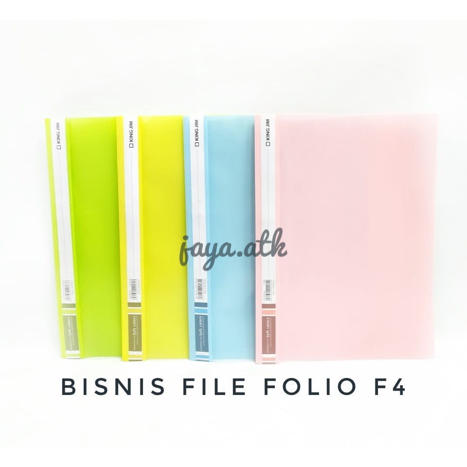 BISNIS FILE MAP SNELLHECKTER BUSINESS FILE FOLIO F4 WARNA PASTEL SOFT COLOUR KING JIM