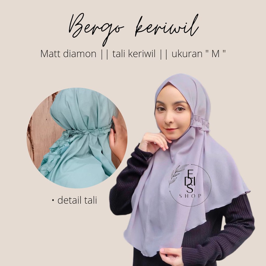 PROMO!!!!! JILBAB INSTAN BERGO MARYAM TALI KERIWIL / JILBAB GROSIR/ HIJAB /KERUDUNG