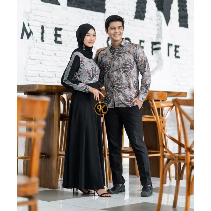 Sarimbit Dress Batik //S.M.L.XL.XXL Couple Baju Seragaman Maxmara Ori Kombi Seribu Payet