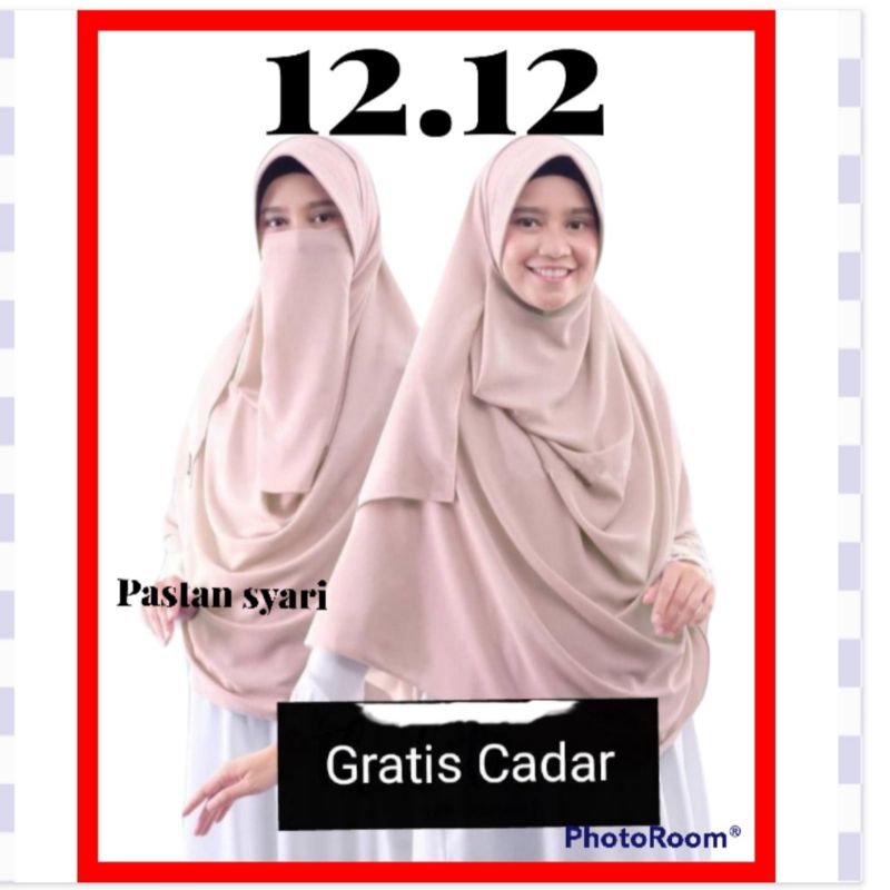 GRATIS CADAR KERUDUNG PASHMINA HIJAB PASMINA INSTAN SYARI JUMBO UKURAN 210X85 CM