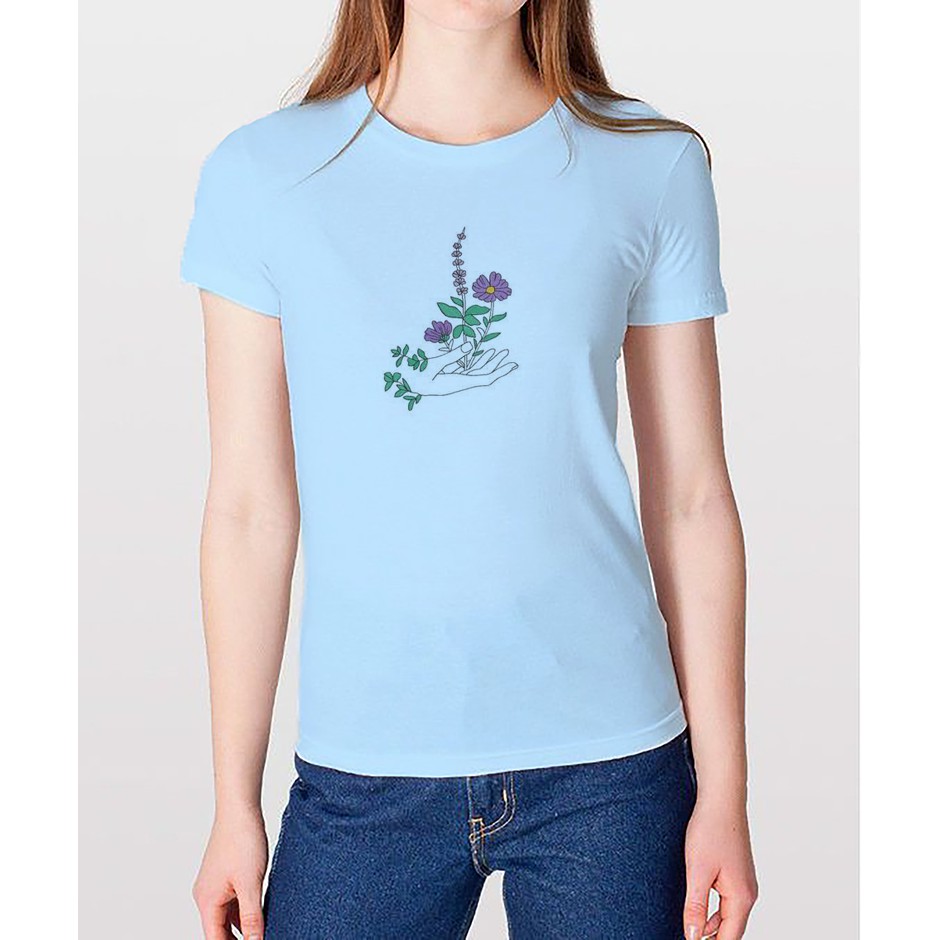 promo terbaru bunga kaos wanita model terbaru/t-shirt wanita terbaru/kaos wanita/original/078