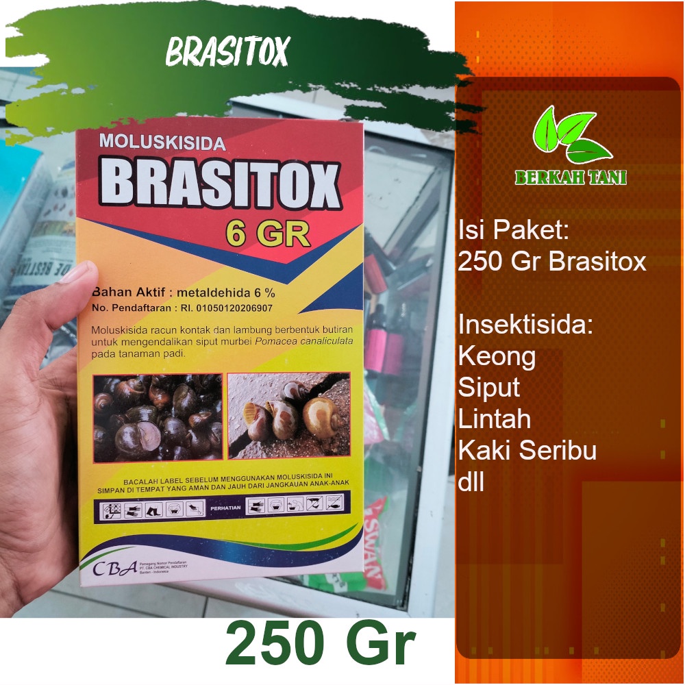 Brasitox 250 Gram Pengendali Hama Siput dan Keong Sawah