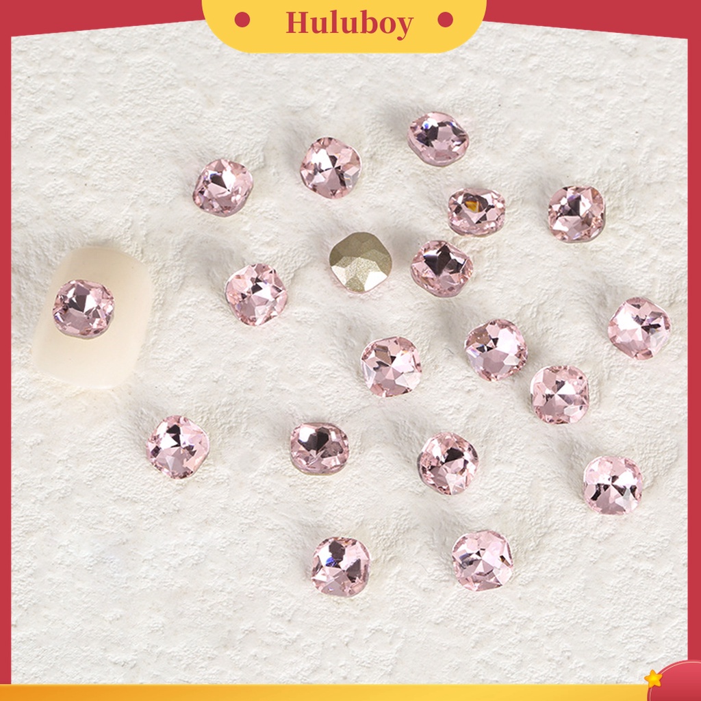 Huluboy Huluboy♡ 10pcs Kristal Imitasi Warna Pink Untuk Dekorasi Nail Art