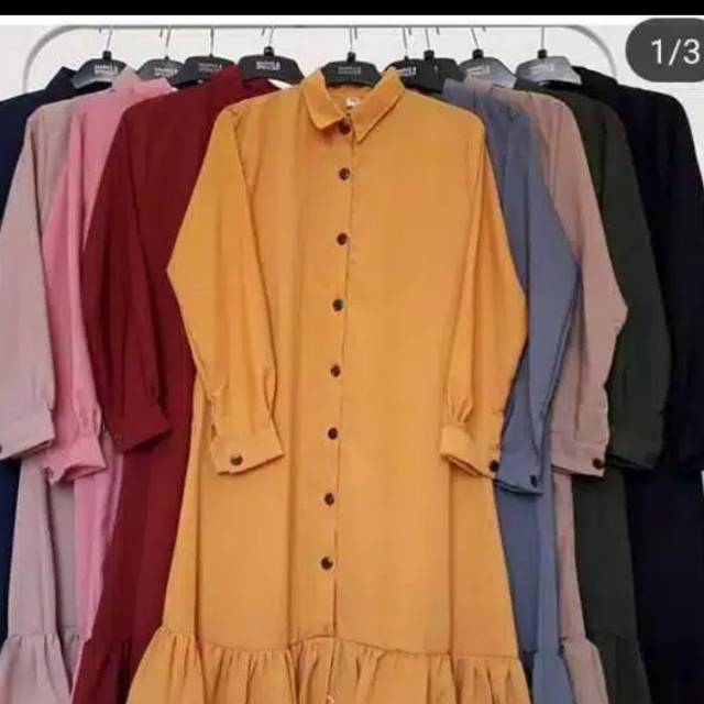 TUNIK POLOS KANCING | TUNIK REMPEL | TUNIK REMPEL KANCING