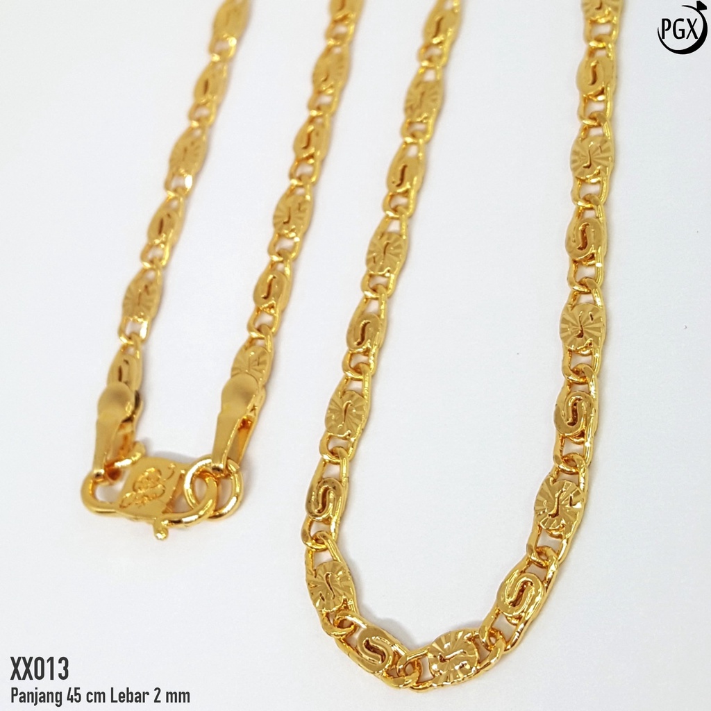 PGX Kalung Pria Wanita Xuping Perhiasan Lapis Emas Aksesoris Fashion Premium - XX013