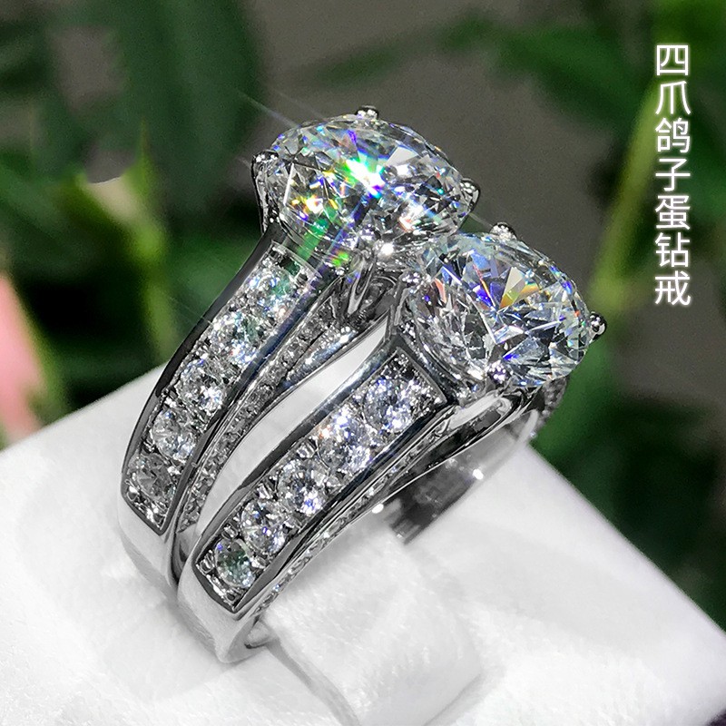 925 Silver Love Rings Perhiasan yang Dapat Disesuaikan