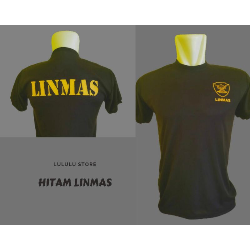 Kaos Linmas Hansip Warna Hitam Terbaru Murah