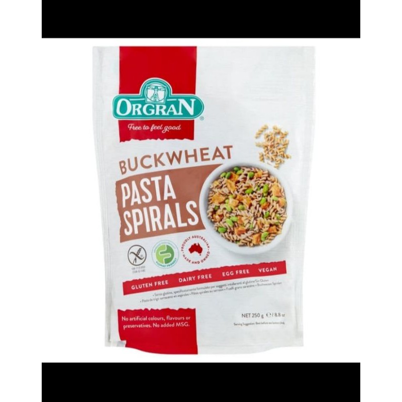 

orgran pasta buckwheat spiral gluten free 250gr