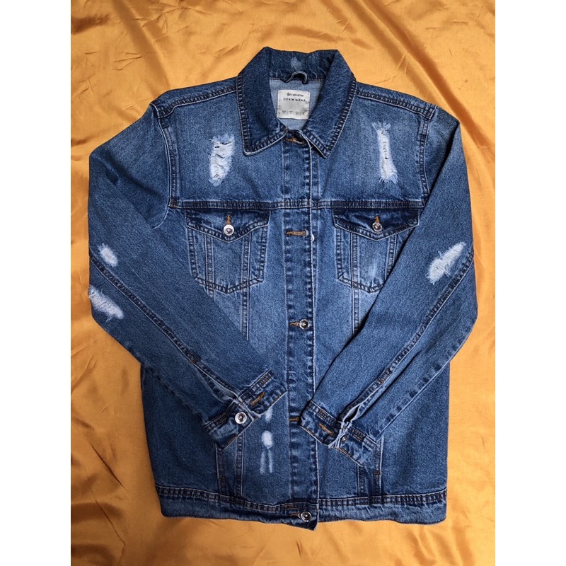JAKET DENIM PRIA STRADIVARIUS JEANS COWOK ORIGINAL BAJU MURAH PRELOVED