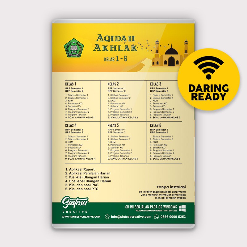 Cd Rpp 1 Lembar Mi Aqidah Akhlak Rpp Daring Dan Luring 2 Semester K13 Revisi Terbaru Shopee Indonesia