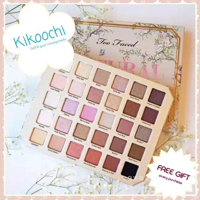 [READY JKT] Too Faced Natural Love Eyeshadow 30 Warna Eyeshadow Too Faced Too Faced Eyeshadow Palet