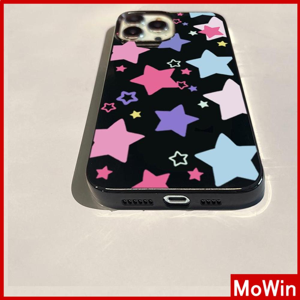 For iPhone 14 Pro Max iPhone Case TPU Soft Case Shiny Black Shockproof Protection Camera Colorful Stars Compatible For iPhone 13 Pro max 12 Pro Max 11 Pro max xr xs max 7Plus 7 8