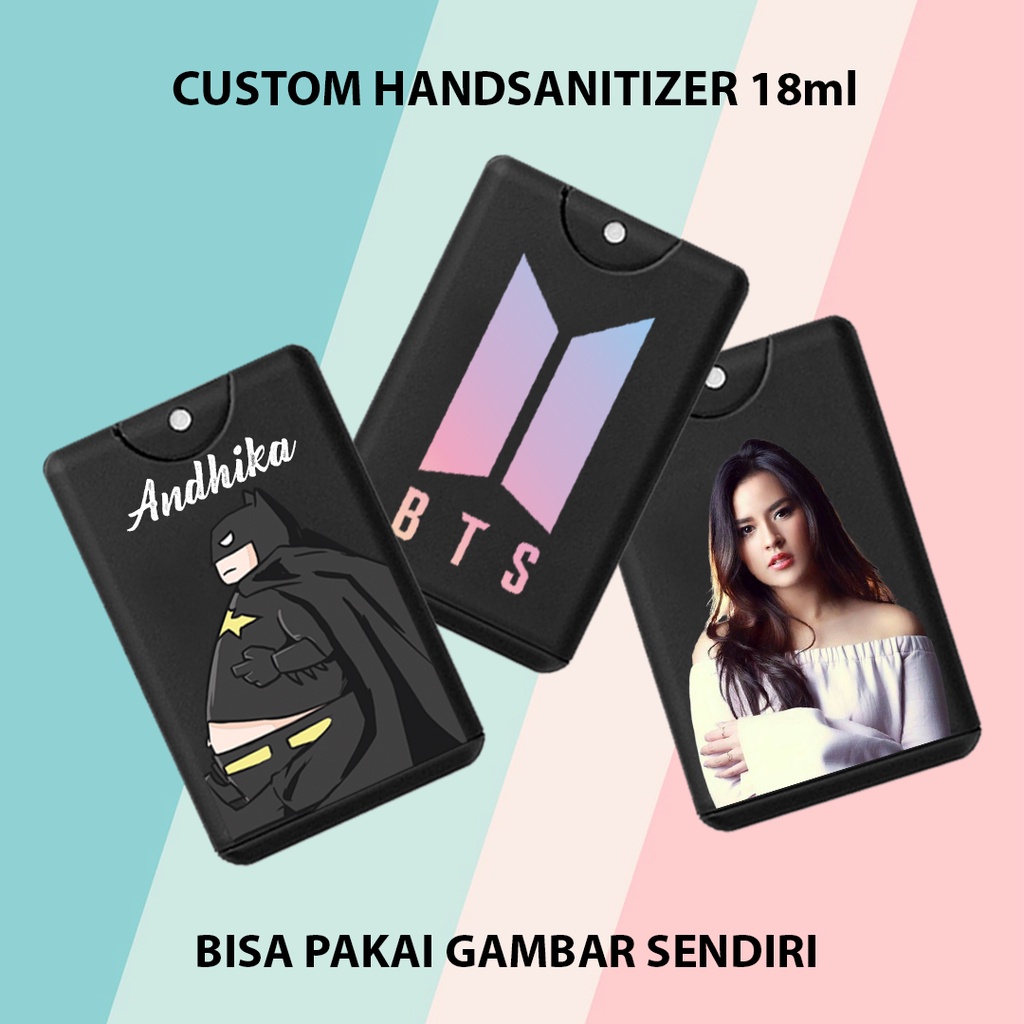 Hand Sanitizer Pocket Spray Custom Gambar Suka Suka Hitam