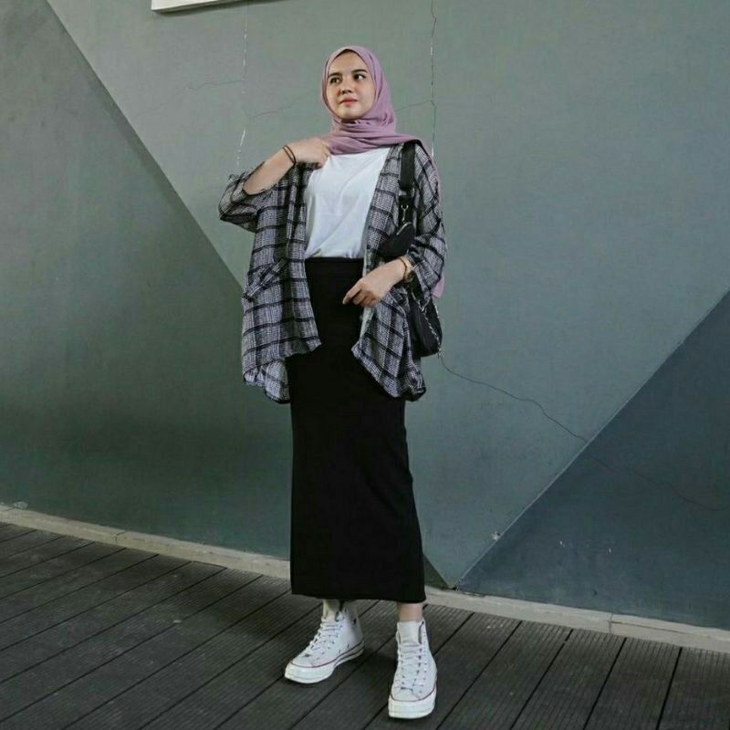 Promo!! Rok rajut span/ Rok Rajut/ROK SPANN RAJUT/ROK RAJUT PREMIUM/ROK WANITA/ROK PANJANG/-Hitam