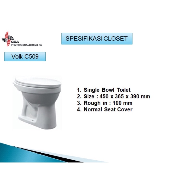 Closet Duduk Siram Volk C509
