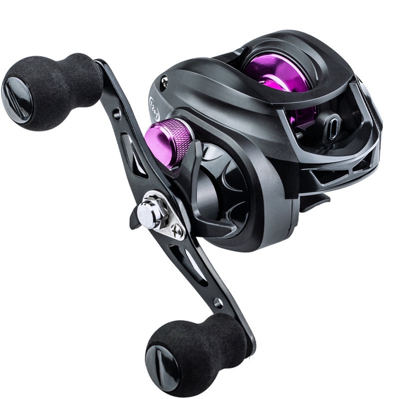 Reel Pancing Baitcasting Fishing Reel 12+1 Ball Bearing 7.2:1 Right Hand - AM2000 - Black