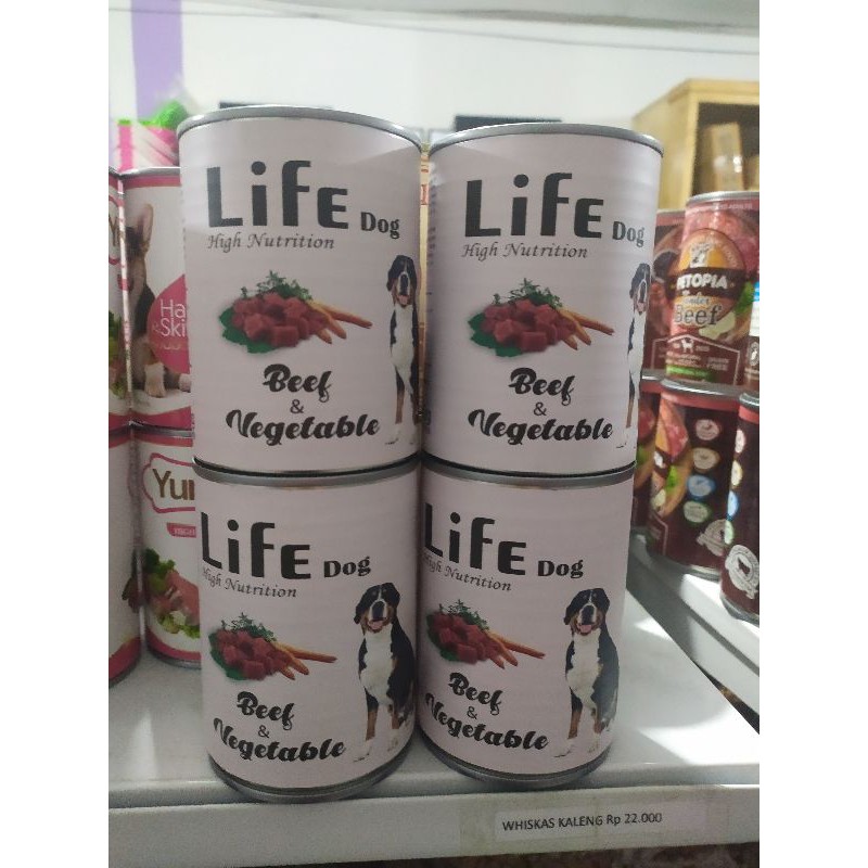 Life Dog Beef Vegetable 375gr / Makanan Basah Anjing kaleng