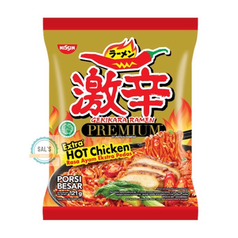 

Nissin Gekikara Ramen Premium Extra Hot Chicken HALAL Porsi Besar Mie Instant Rasa Ayam Ekstra Pedas