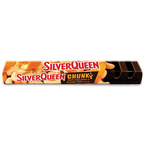 Silver Queen Chunky Bar Dark Chocolate Cashew & Orange [100 gr]