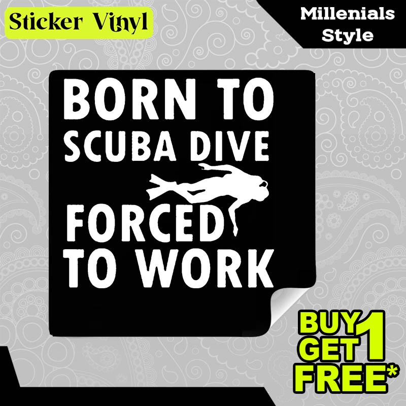 

Stiker Sticker Born to Scuba Dive Gambar Unik Desain Keren dan Kekinian Aesthetic Bahan Vinyl Satuan Anti Air