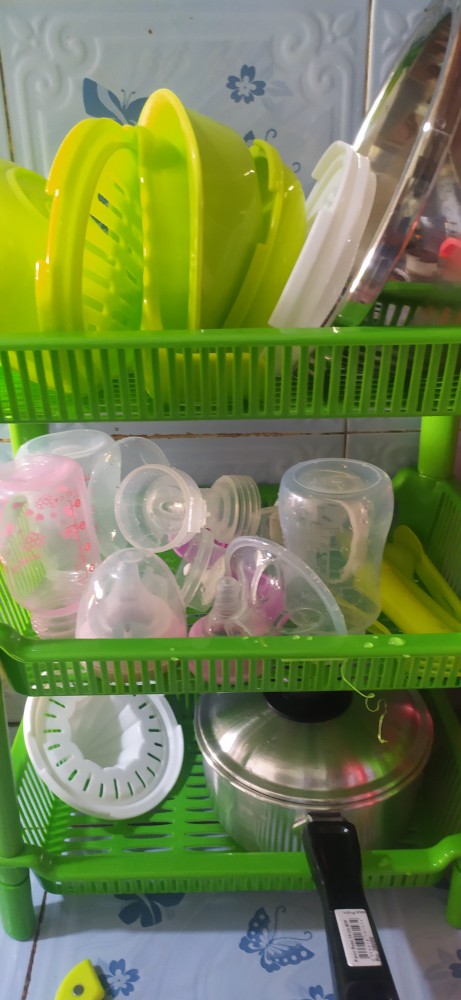 Rak Plastik 3 Susun Kecil 30x19x39cm Rak Susun Portable Serbaguna Multifungsi  800gr