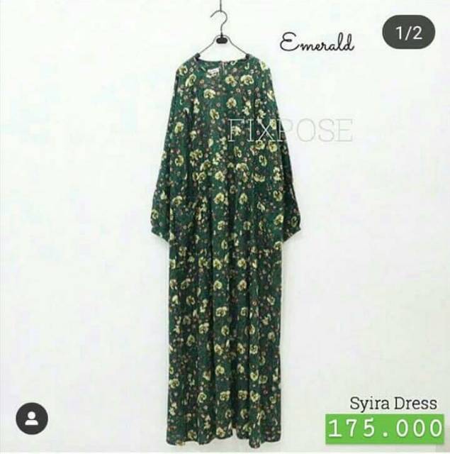 Fixpose Syira Dress Busui Rayon emerald