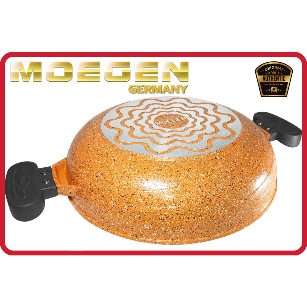 MOEGEN Germany Skillet 30cm Granite Series plus Steamer anti lengket