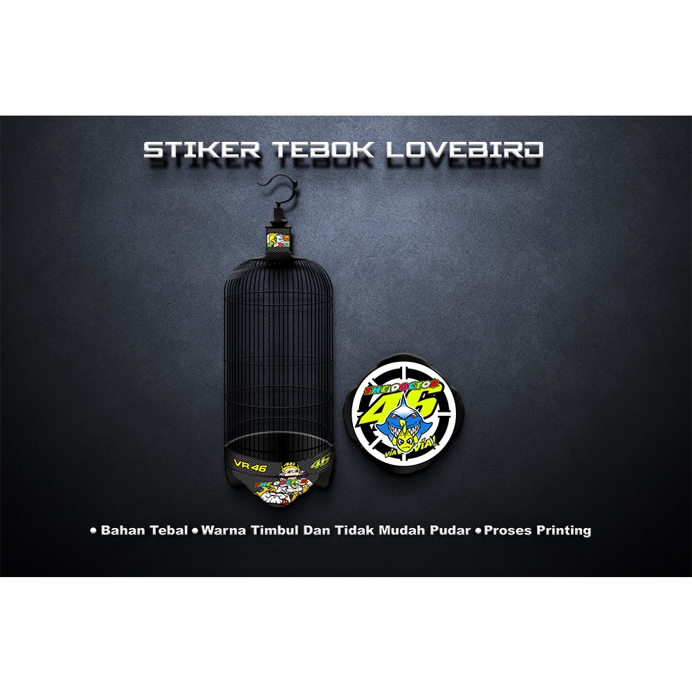 STIKER TEBOK LOVEBIRD MURAH ROSSI TERBARU