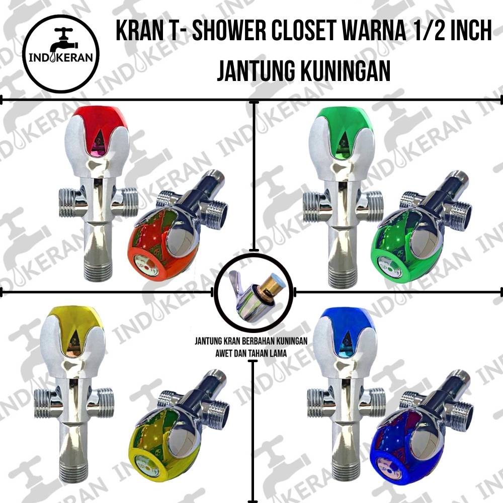 INDOKERAN - Kran T-Shower Closet/Kloset Warna - High Quality