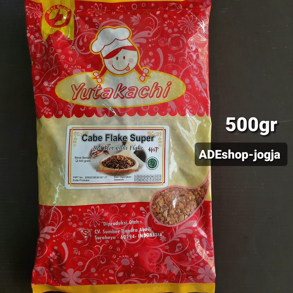 

Cabe Flake Super Yutakachi 500 gr chili chilli kering kasar serpihan red hot