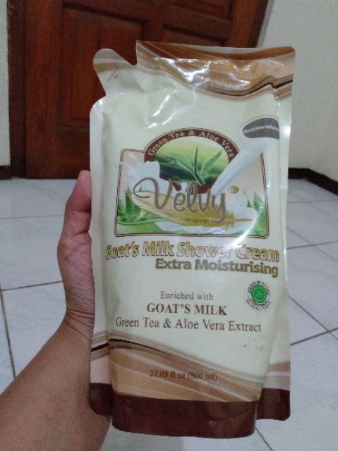Velvy Goats Milk Shower Refill 800ml ( Gojek )