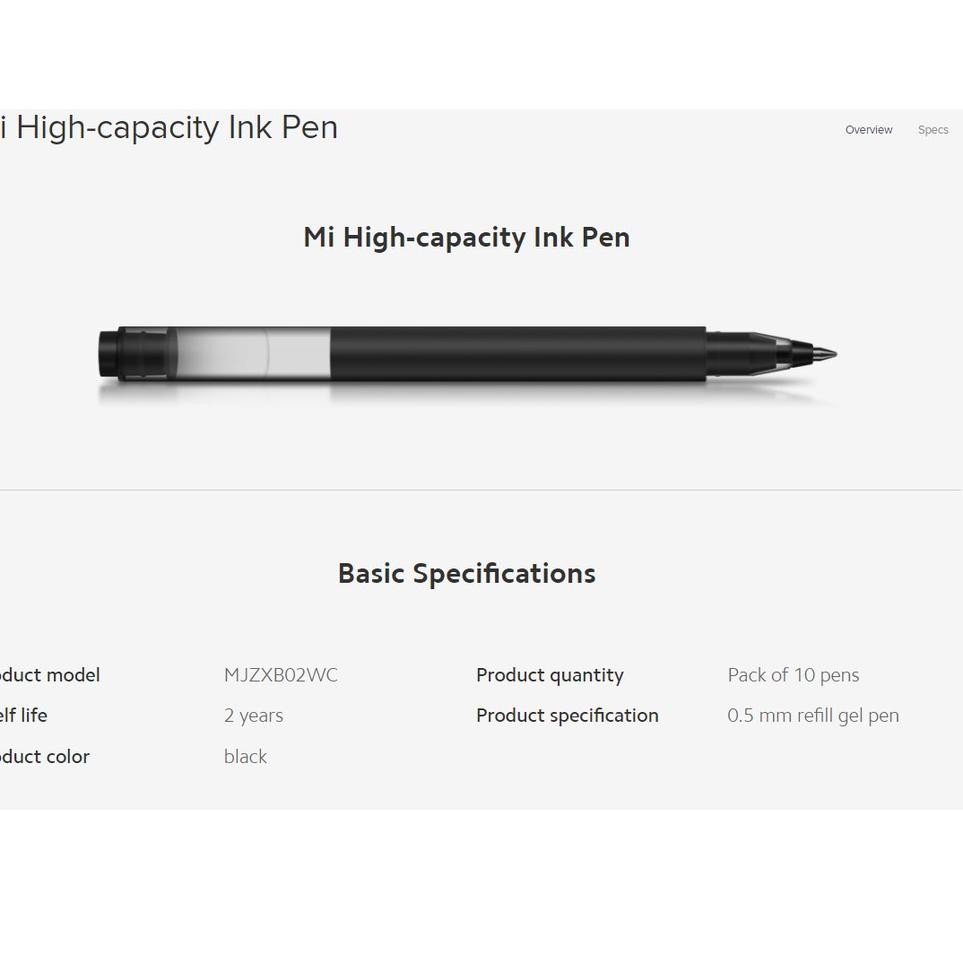 

JeelΔs ΔdΔ Xiaomi Mijia Jumbo Gel Pen 0.5mm 10 Pack Mi High Capacity pulpen xiaomi Hitam Jp bullet p