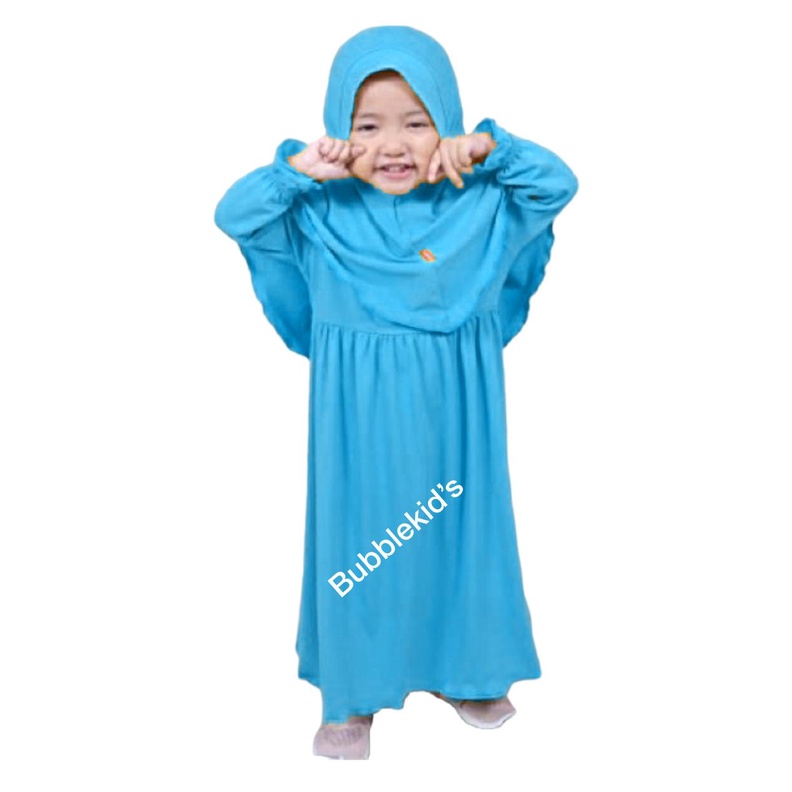 Gamis Hijab Anak Perempuan / Gamis Shakira Size L (2 tahun-4 tahun) Pakain Muslim Balita Polos