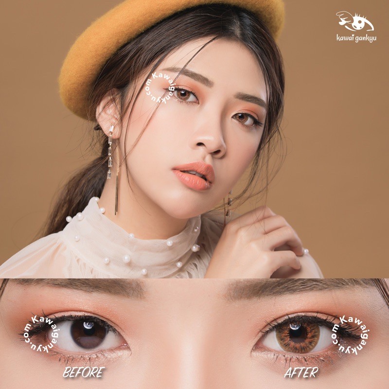 KawaiGankyu softlens - Princess adelio brown (1botol)