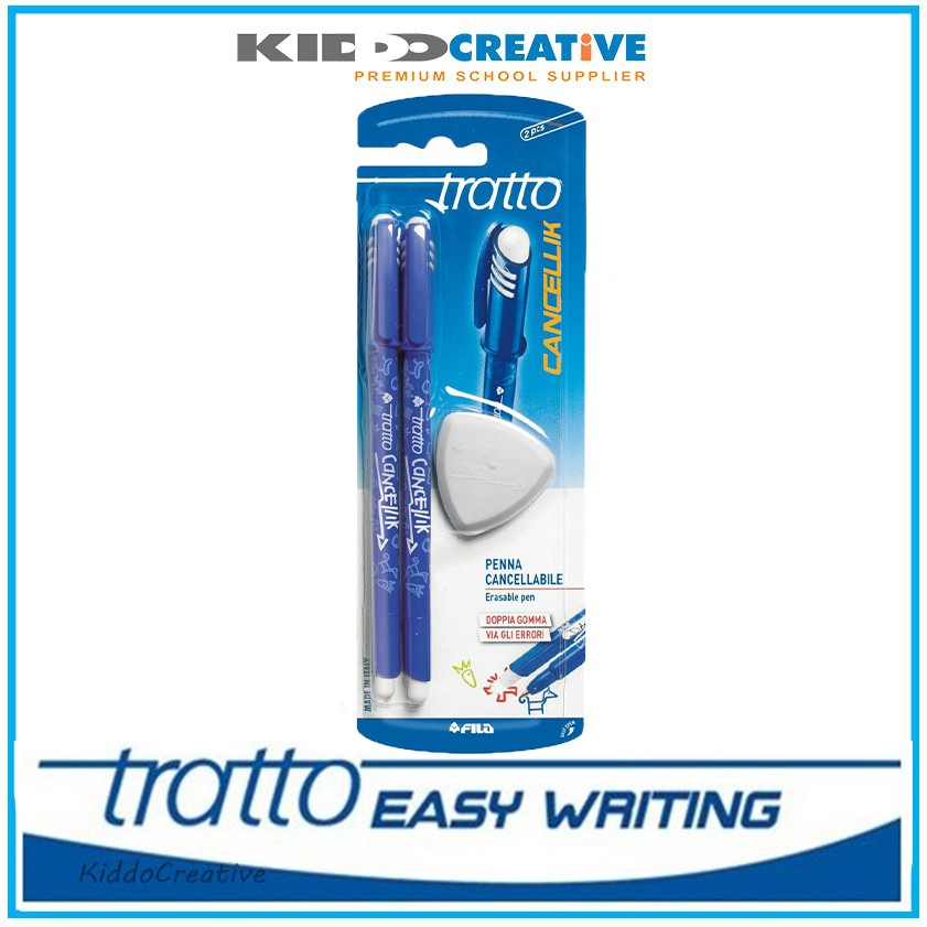 

TRATTO CANCELLIK BLUE 2PCS + ERASER #41701