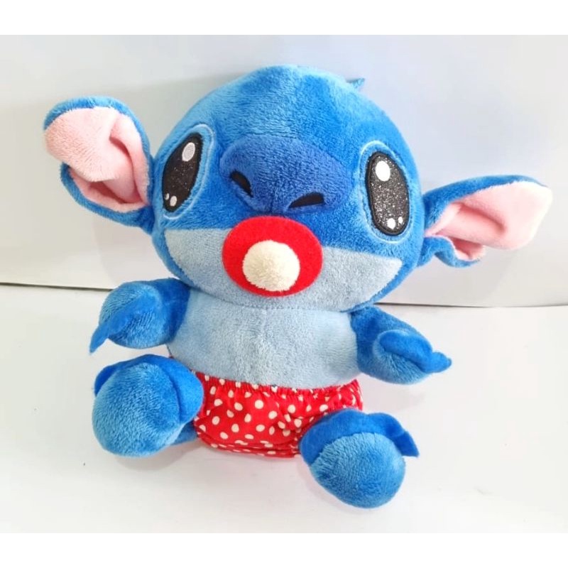 boneka baby stitch blue pink dot