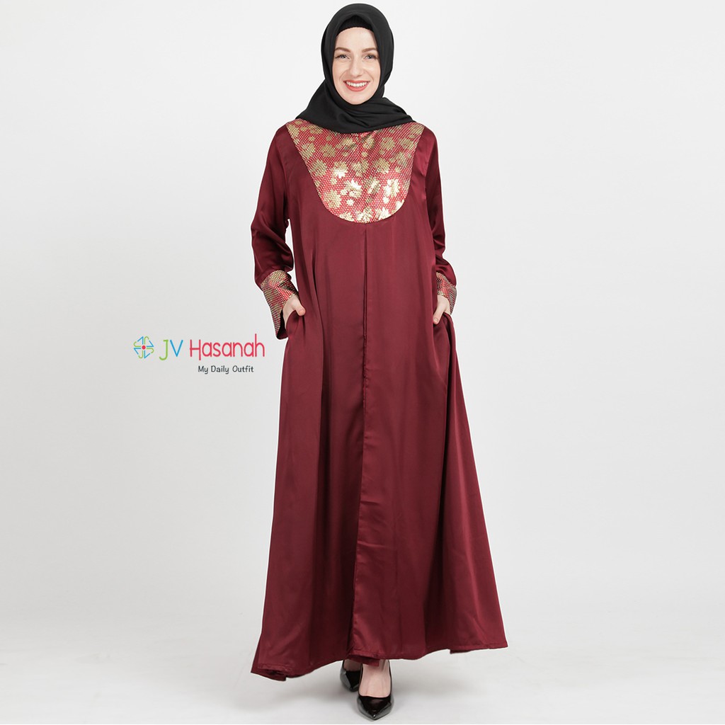 Gamis Pesta Kondangan Premium Busui Friendly - JV Hasanah Kalasiris Wide Dress