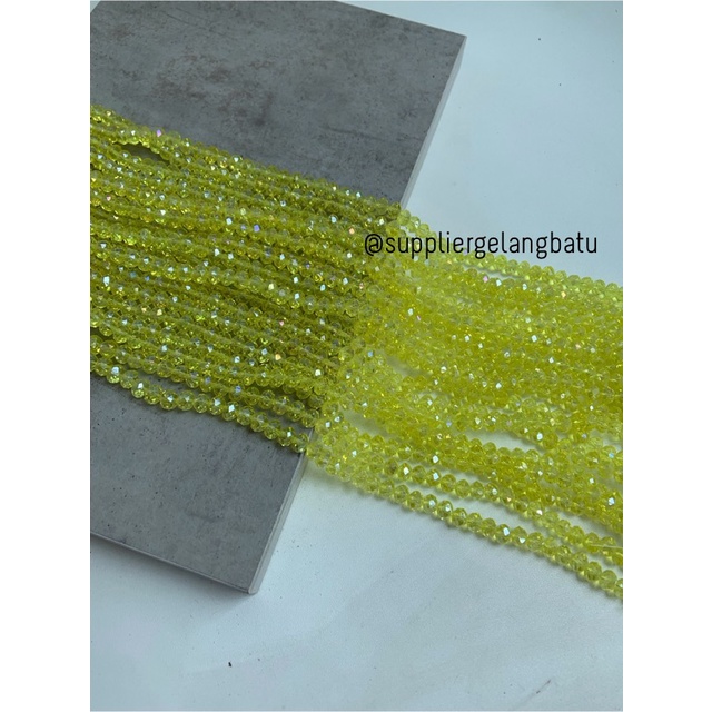 Crystal Ceko kilap 8mm yellow quartz kuarsa kuning bening kristal acc