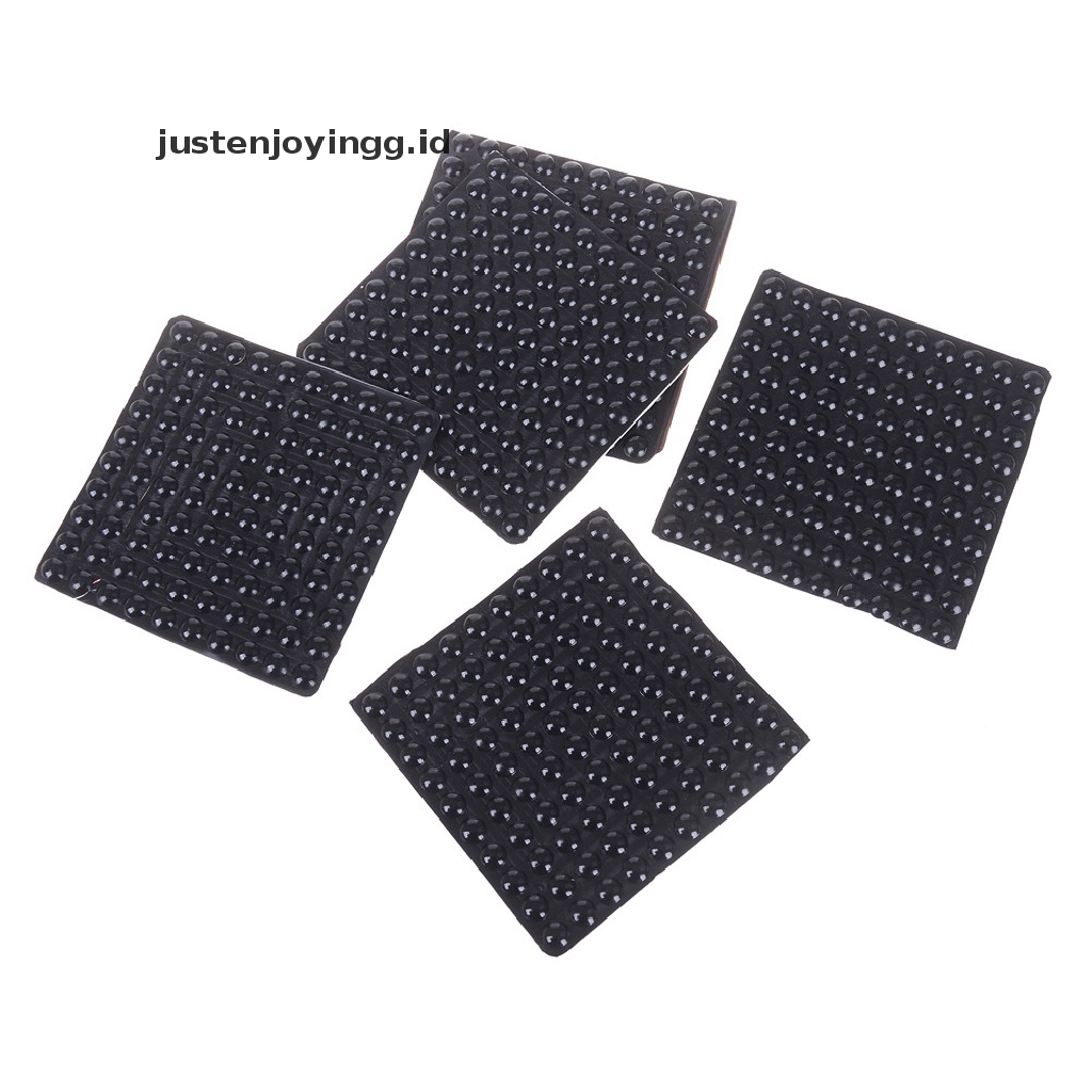 100 Pcs Bantalan Buffer Bumper Pintu Bentuk Setengah Lingkaran Bahan Karet Warna Hitam