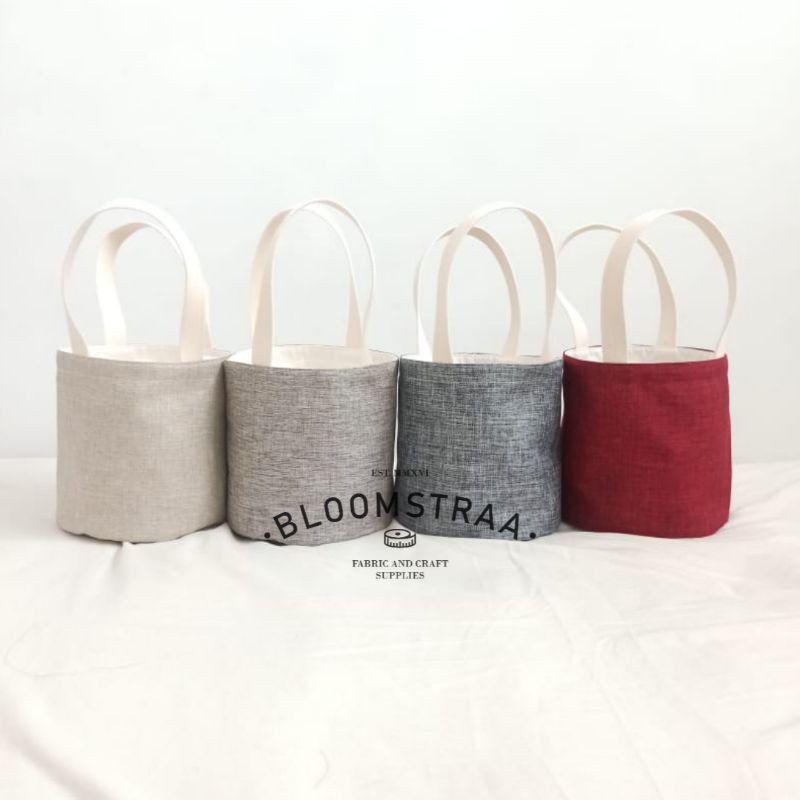 [BURNET] Sample Tas Hampers Bucket Bag Canvas Souvenir Bags Kanvas Satuan