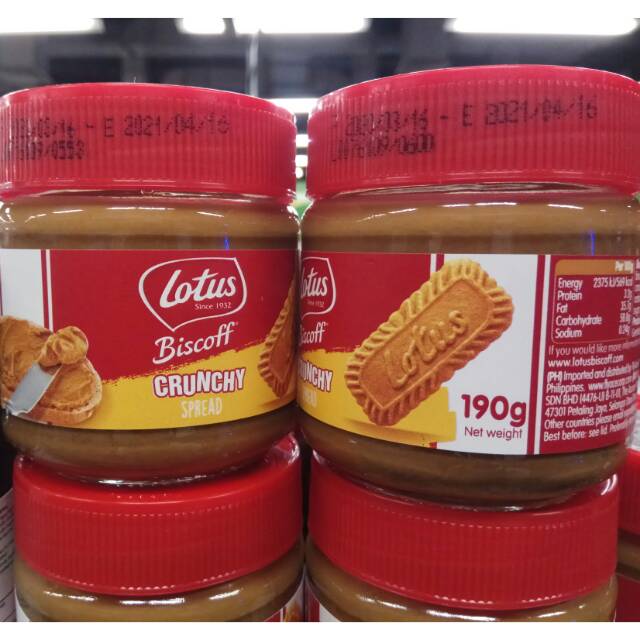 Lotus biscoff crunchy spread/lotus crunchy spread 190gr