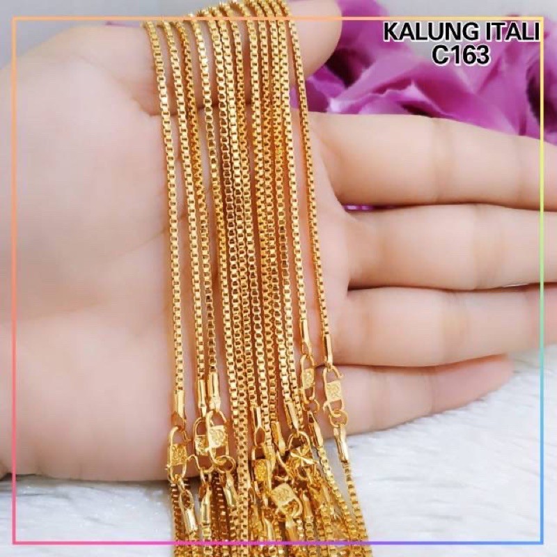 xuping lapis emas model kalung itali